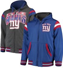 G-III New York Giants Blue Reversible Logo Hooded Coat Jacket Men's Size L