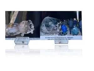 Flown Soyuz TM-34 Heat Shield Fragments Shuttleworth Gidzenko Vittori - Picture 1 of 4