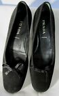 Prada Black Womens Suede Flats Loafers Shoes Euro Size 37