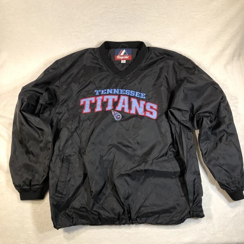 Tennessee Titans Majestic NFL Football XL Nylon Pullover Windbreaker Jacket Cover
