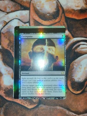 FOIL NFC Miscut Extirpate Modern Masters MTG Magic the Gathering - Image 1 of 2