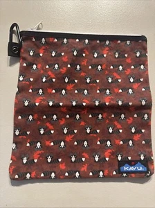 Kavu Canvas Red Raccoon Pouch With Zipper - Picture 1 of 14