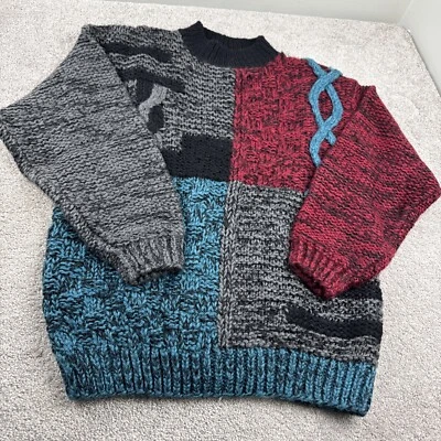 Vintage Trader Bay Colorful Chunky Knit Grandpa Pullover Sweater Medium - Image 1 of 4