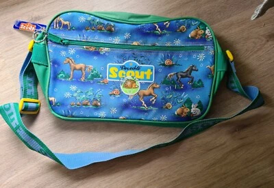 Scout Schul Sporttasche Schwimmtasche Pferde blau grün Kinder - Bild 1 von 4