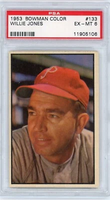 1953 Bowman Color #133 WILLIE JONES PSA 6 - Image 1 of 4
