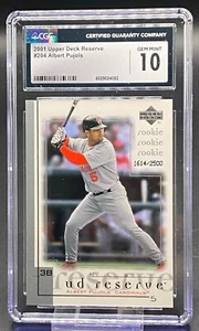 2001 UD RESERVE Albert Pujols Rookie Cardinal serie # 1614/2500 clasificación CGC 10 - Imagen 1 de 2