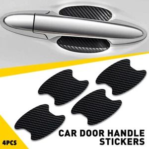 4PCS 3D Carbon Fiber Car Handle Door Anti Scratch Protector Film Cover Sticker - Picture 1 of 14