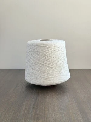900g Italy FILARTEX SPA 100% Cotton Clouds Yarn Cone White - Image 1 of 4