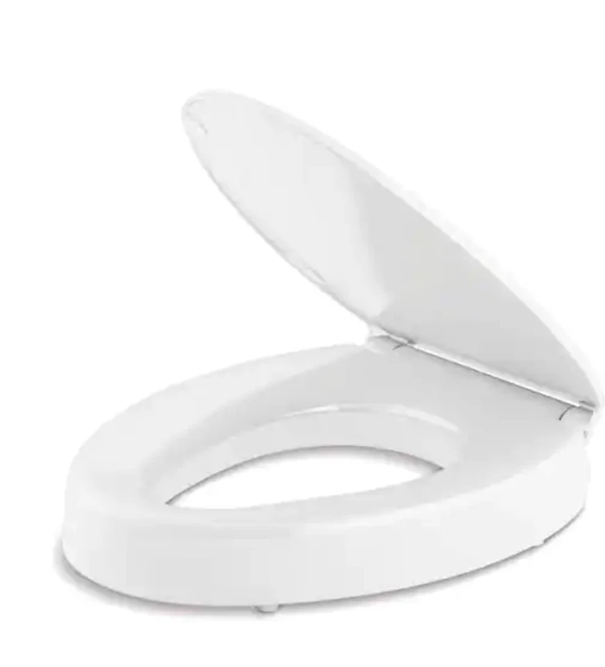KOHLER Hyten Elevated Quiet-Close Elongated Toilet Seat - White 25875-0