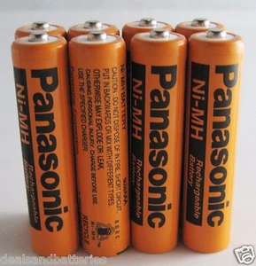 8 Panasonic AAA 1.2V Ni-MH 700mAh Rechargeable Batteries for Cordless Phones - Picture 1 of 3