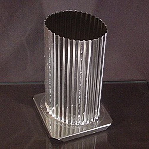 Fluted OVAL Metal Candle Mold (3-1/2 x 2-1/2 x 6-1/2 inches high) - Image 1 of 1