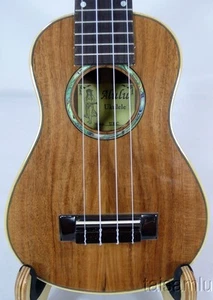 Alulu Solid Acacia-Taiwanese Koa concert Ukulele,Abalone rosette,HUA204 - Picture 1 of 6