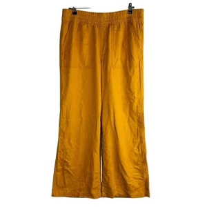 Pantalones para mujer St John's Bay talla grande pierna ancha mezcla de lino bolsillos naranja - Imagen 1 de 8