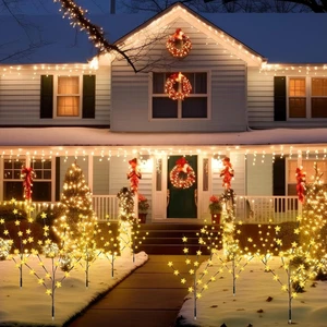 6 Pack Solar Garden Waterproof Lights Outdoor Led Pathway Yard Christmas Stake - Picture 1 of 12