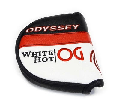 NUEVA Odyssey White Hot OG Tacón Afectado Mazo Golf Putter Cubierta para la Cabeza Foto 1 de 2