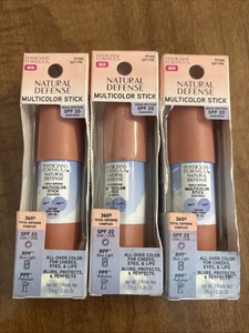 3 Pack Physicians Formula Natural Defense Multicolor Stick 1711365 Soft Pink NEW - Picture 1 of 3