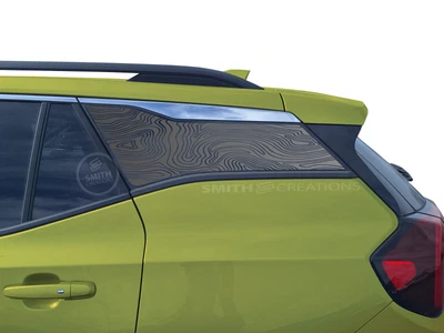 Fits 2018-2025 GMC Terrain Rear Side Window Topographic Pattern Window Decal Foto 1 de 4