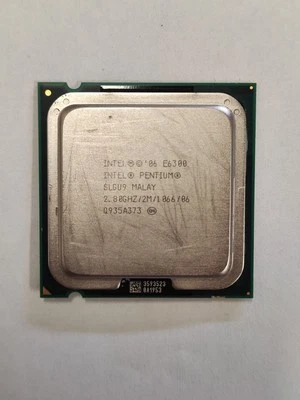 PROCESSORE SOCKET 775 INTEL  PENTIUM DUAL CORE E6300  / 2.80 GHz / 2M / 1066 - Immagine 1 di 2