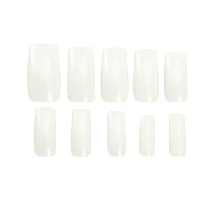 500 Pcs Manicure False Nails Fake Medium Length Short Tips Transparent - Picture 1 of 7