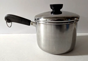 Vintage  Pre-Owned Revere Ware 1  1/2 Qt Quart Sauce Pan Patriot Ware With Lid - Picture 1 of 6