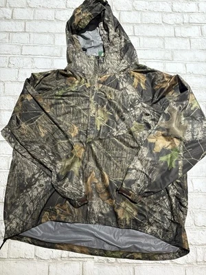 Cabelas Dry Plus Mossy Oak Break Up Camo 1/2 Zip Hooded Pullover Jacket Sz 2XL - Image 1 of 4