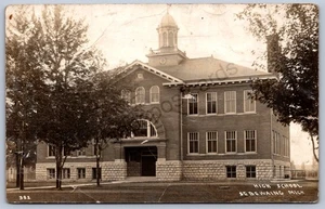 K40/ Sebewaing Michigan RPPC Postcard c1910 High School Building 72 - Picture 1 of 2