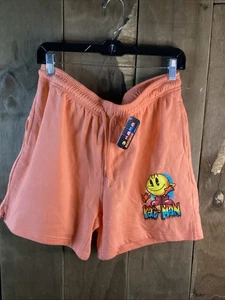 Pac Man Sweat Shorts Orange Size Medium Men’s - Picture 1 of 3