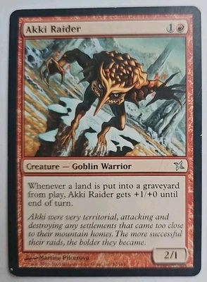 MTG Magic The Gathering Card Akki RaiderCreature Goblin Warrior Red Betrayers  - Image 1 of 2