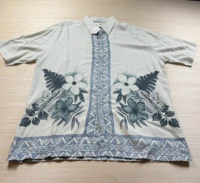Pierre Cardin Vintage Hawaiian Shirt Rayon L Aloha Camp 90s Tiki Lounge nwt - Image 1 of 4