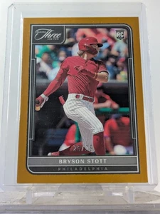 2022 Panini Three and Two Baseball Bryson Stott Gold Rookie #25/25 - Picture 1 of 2