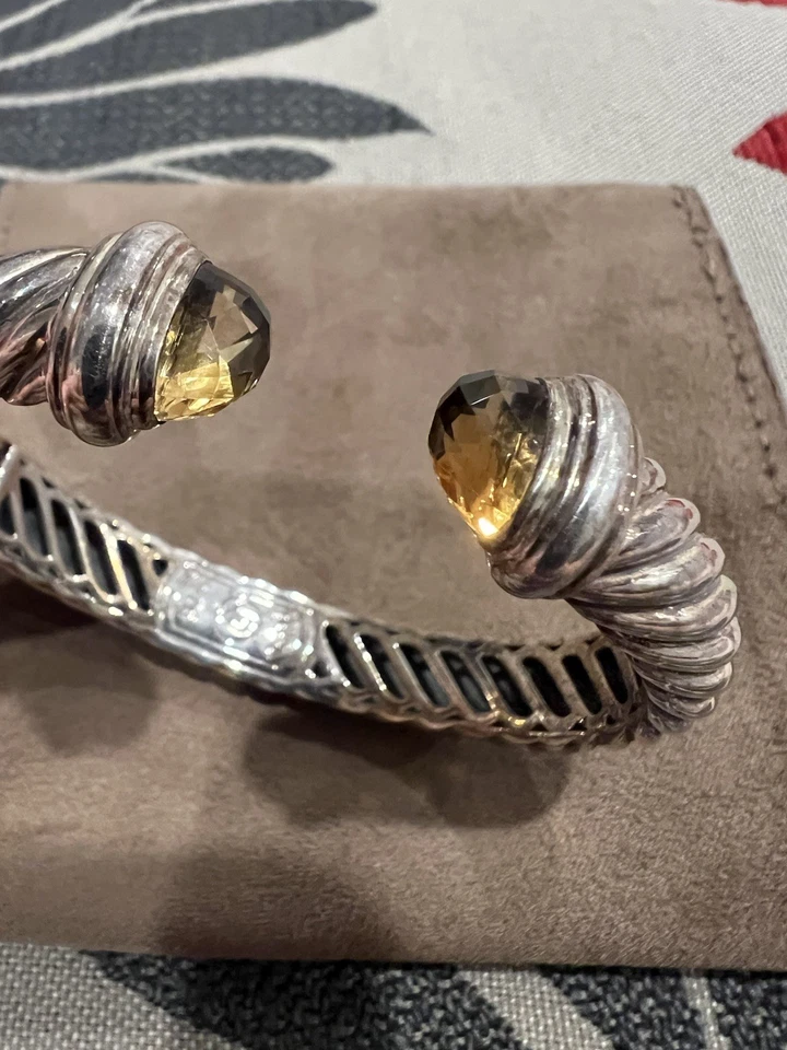 Pulsera David Yurman Waverly de plata de ley citrino Foto 1 de 4