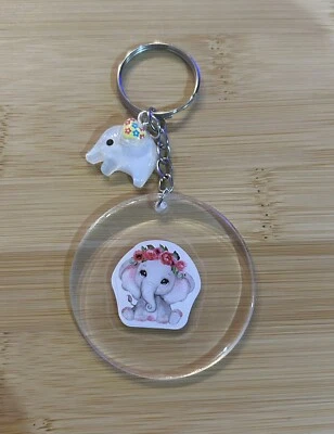 handmade keychain-elephant - Image 1 of 2