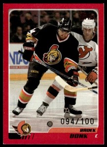 2003-04 Topps Red Radek Bonk 094/100 Ottawa Senators #96