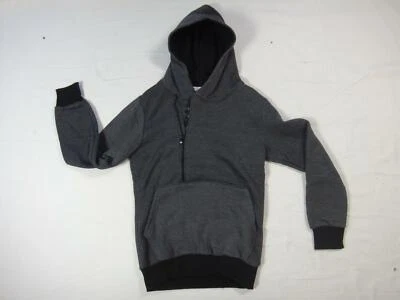 56974 Herren Pullover Hoddy langarm Stoff Merish Modell 60 Gr S anthrazit schw - Bild 1 von 4