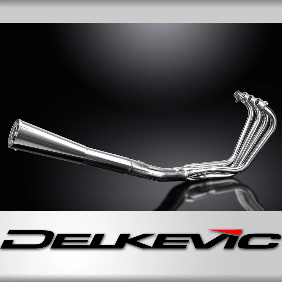 Suzuki GS1100E GS750 80-82 Full Exhaust 4-1 Stainless Classic Megaphone Muffler - Image 1 of 4