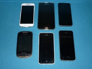 Job Lot 6 Mobile Phones Untested Samsung etc. - Picture 1 of 10