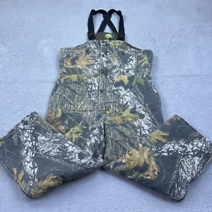 Cabela's Camo Bibs Men's XL Mossy Oak Break Up Quilt Lined Hunting Overalls Zip - Picture 1 of 13