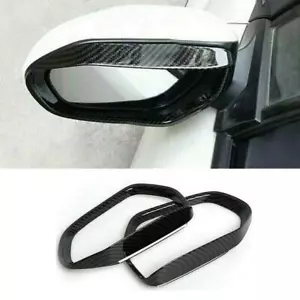Carbon Fiber Rearveiw Mirror Rain Eyebrow Cover For Hyundai Santa Fe 2019-2022 - Picture 1 of 6