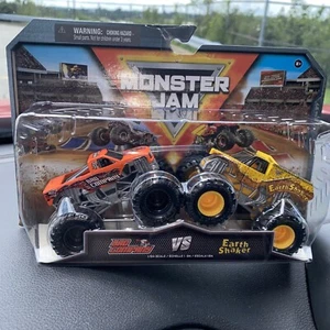 Monster Jam Bad Company Vs Earth Shaker Monster 2 Trucks Set Series 27 - Picture 1 of 2