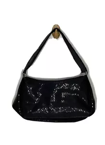 Bolso de noche de mano negro lentejuelas colección St. John hecho en Italia - Imagen 1 de 7
