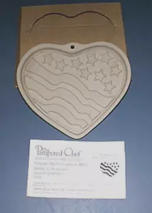 PAMPERED CHEF ~Patriotic Heart~ Stars & Stripes Clay Mold #2934 NEW in Box! - Picture 1 of 2