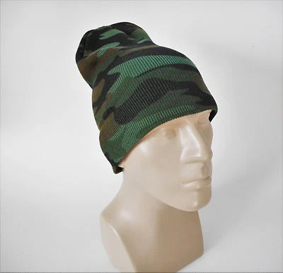 Invierno Camuflaje Gorro Reloj Gorra Verde Camuflaje 2 Capas Talla Única Acrílico Senderismo Foto 1 de 4