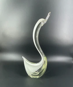 Murano Hand Blown Glass 20" Tall Swan Duck Bird Statuette Figurine Italian Italy - Picture 1 of 15