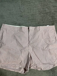 Old Navy Shorts Womens 28 Plus Pink Gingham Check Causal Everyday Preppy - Picture 1 of 5