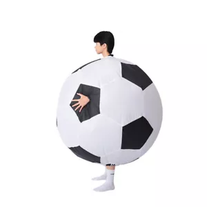 Adults Inflatable Football Costume Kids Soccer Party Cosplay Blow up Fancy Dress - Picture 1 of 10