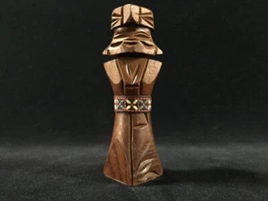 P0969 / Muñeca de madera / AINU KOKESHI OKIMONO / Vintage japonesa - Imagen 1 de 9