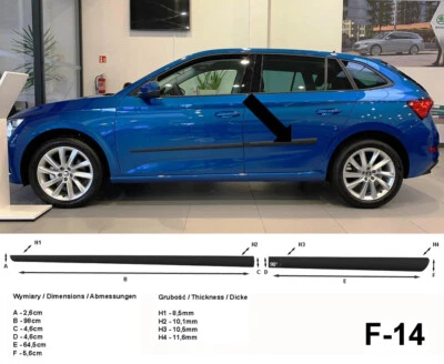 Seitenschutzleisten schwarz für Skoda Scala ab Baujahr 05.2019- F14 - Bild 1 von 4