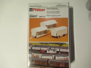 Preiser Zirkus Krone 20008 Packwagen- und Toilettenwagen 3 Stück Neu OVP - Bild 1 von 5