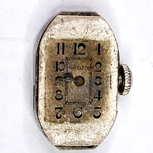 Gruen Guild 153 Uhrwerk Vintage 15 Jewel Crown Parts Repair Art Deco Dial - Bild 1 von 5