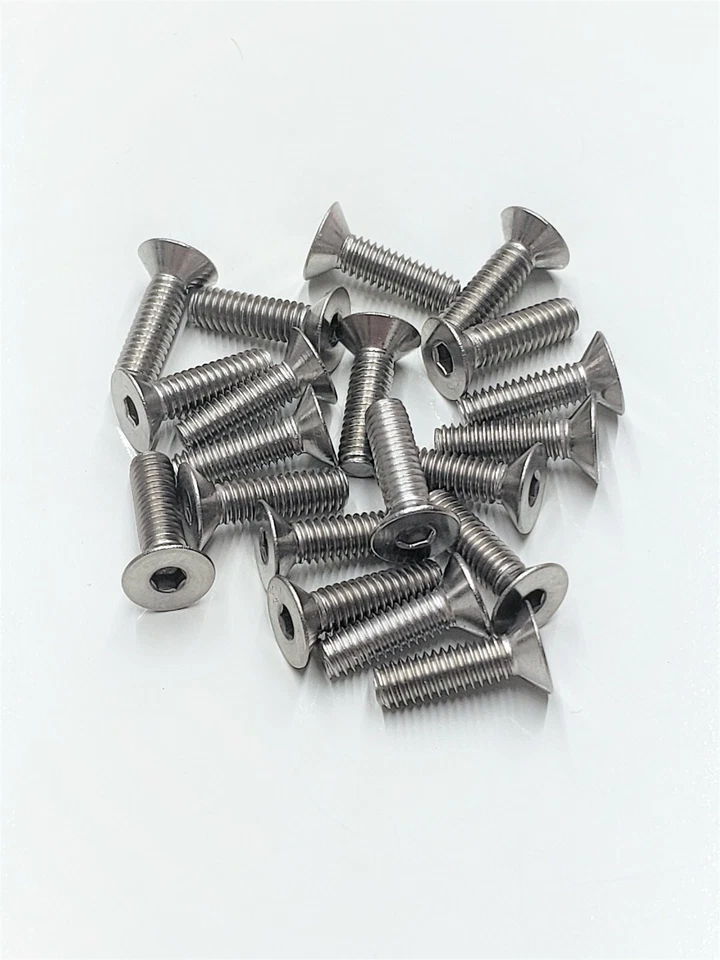 Stainless Steel 4x14mm Flat Head Machine Screws Hex (20) AR722414 ARRMA NEW - Image 1 of 1